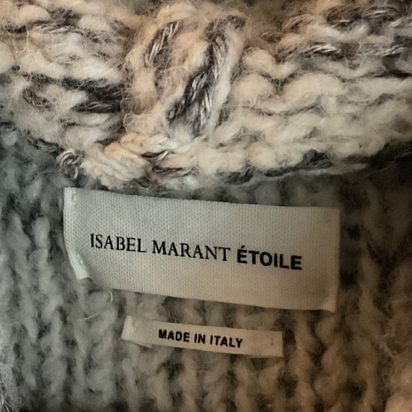 Isabel Marant Etoile Persan Cardigan Zip Up Ivory Thick Hooded Sweater Sz EU 38 - Picture 11 of 13
